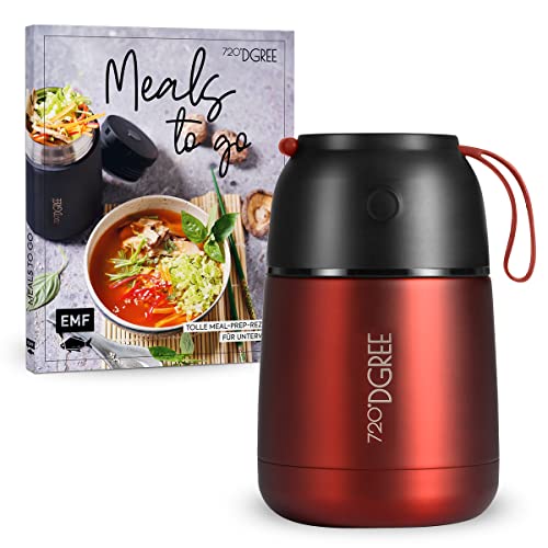 720°DGREE Thermobehälter für Essen “wunderJar” - 450ml, 650ml - Auslaufsicher, BPA-Frei - Edelstahl Isolierbehälter, Thermo Lunchbox für unterwegs - Babybrei, Warme, Kalte Speisen, Suppe, Müsli to Go von 720°DGREE