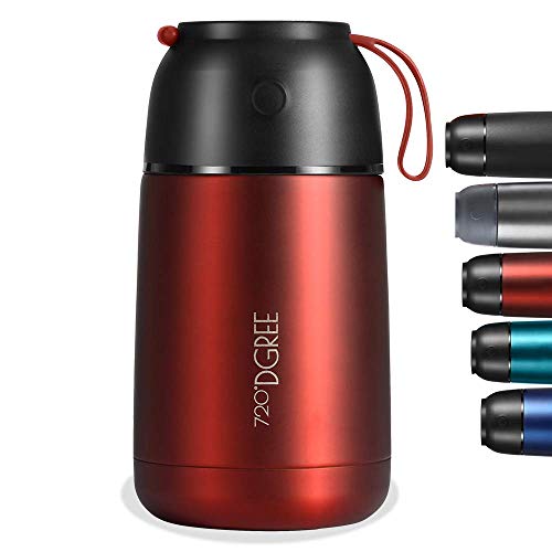 720°DGREE Thermobehälter für Essen “wunderJar” - 450ml, 650ml - Auslaufsicher, BPA-Frei - Edelstahl Isolierbehälter, Thermo Lunchbox für unterwegs - Babybrei, Warme, Kalte Speisen, Suppe, Müsli to Go von 720°DGREE