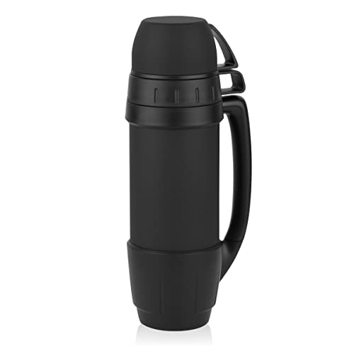 720°DGREE Thermoskanne mit 2 Bechern “bigBoy“ 1,2 Liter - Auslaufsicher, Robust - Premium Edelstahl Thermosflasche für heiße Getränke, Kaffee, Tee - Isolierte Trinkflasche, Isolierflasche mit 2 Tassen von 720°DGREE