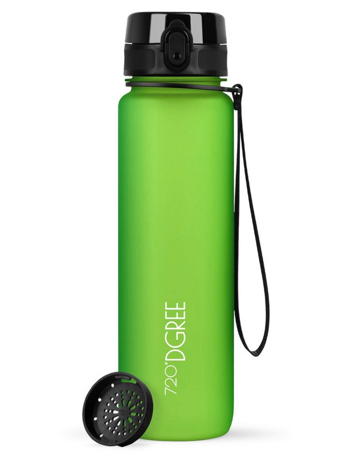 720°DGREE Trinkflasche Trinkflasche uberBottle softTouch mit Sieb apple green 1l von 720°DGREE