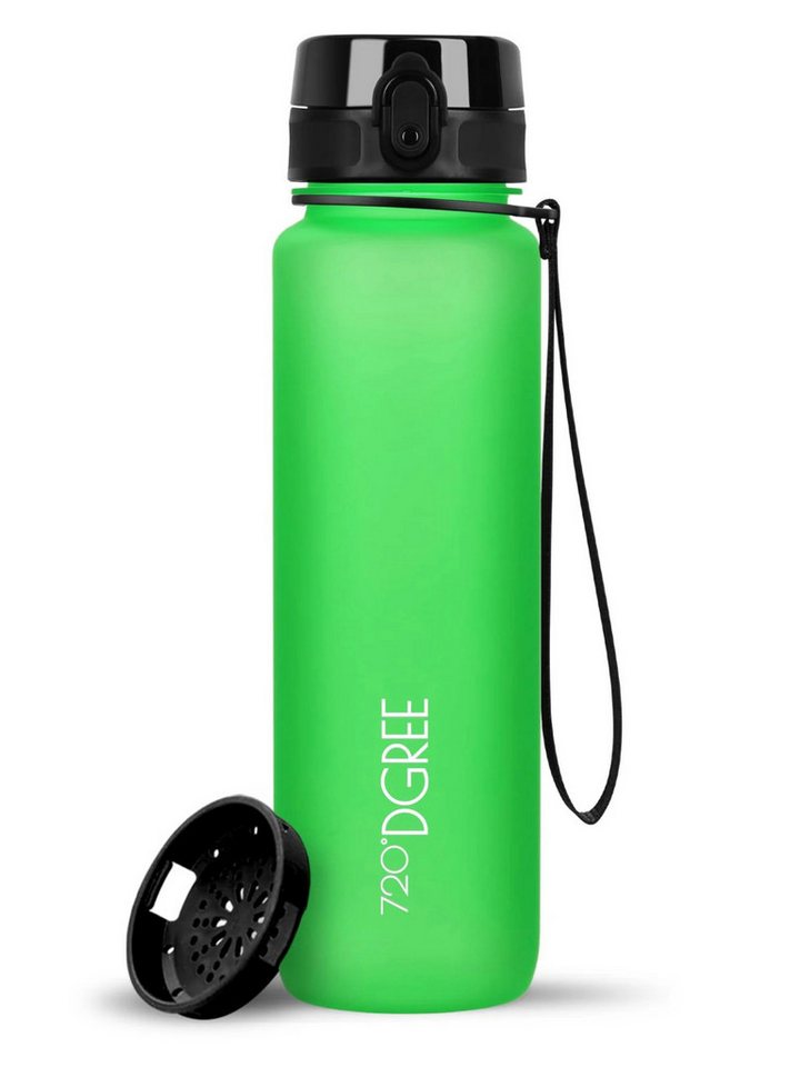 720°DGREE Trinkflasche Trinkflasche uberBottle softTouch mit Sieb classic green 1l von 720°DGREE