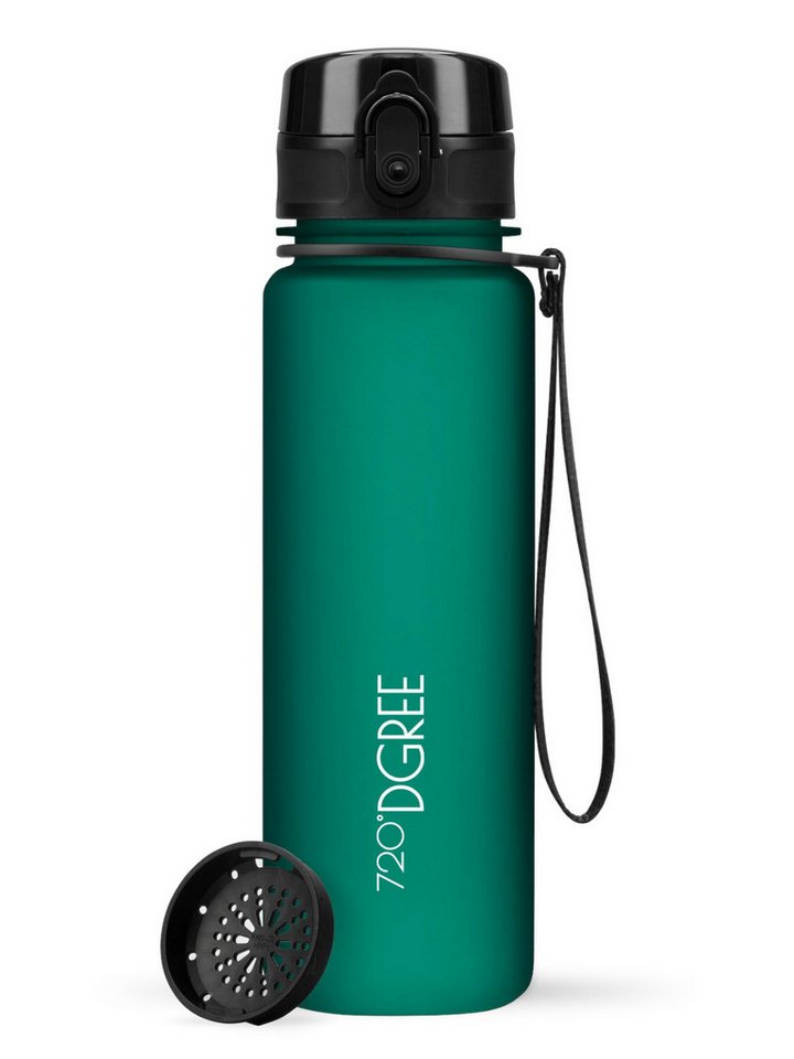 720°DGREE Trinkflasche Trinkflasche uberBottle softTouch mit Sieb emerald green 0,5l von 720°DGREE