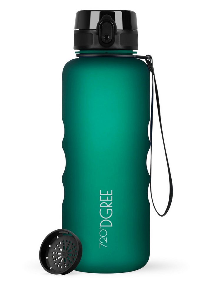 720°DGREE Trinkflasche Trinkflasche uberBottle softTouch mit Sieb emerald green 1,5l von 720°DGREE