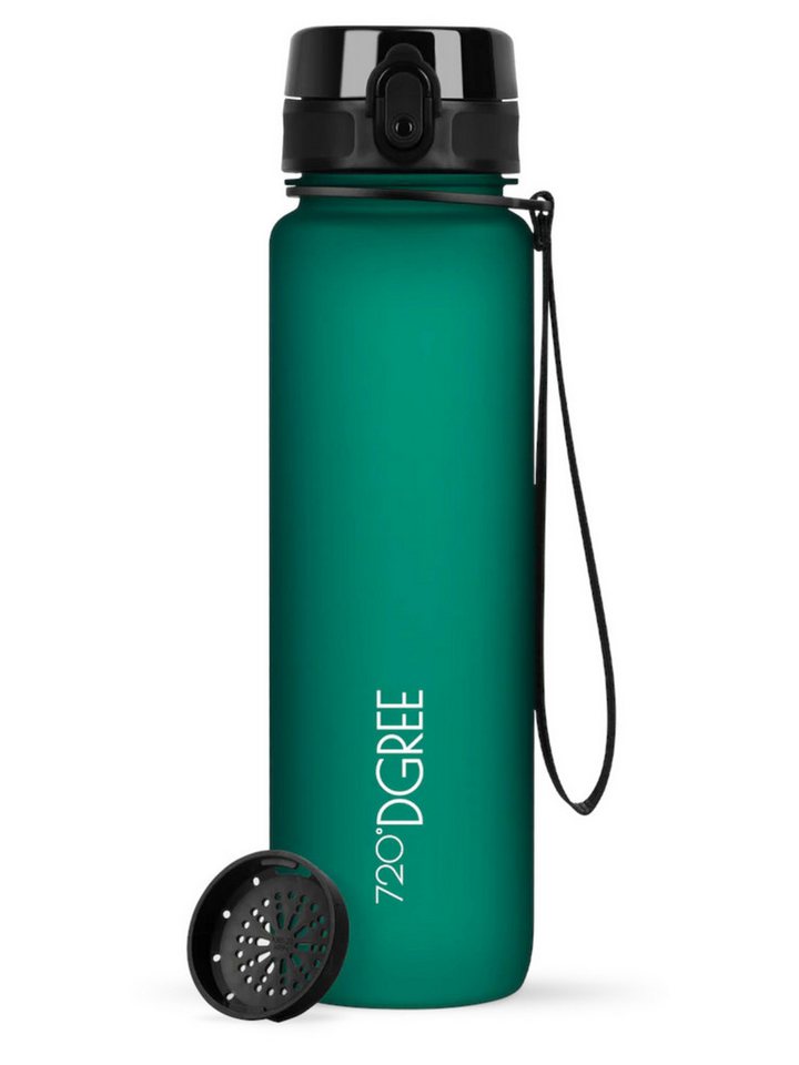 720°DGREE Trinkflasche Trinkflasche uberBottle softTouch mit Sieb emerald green 1l von 720°DGREE