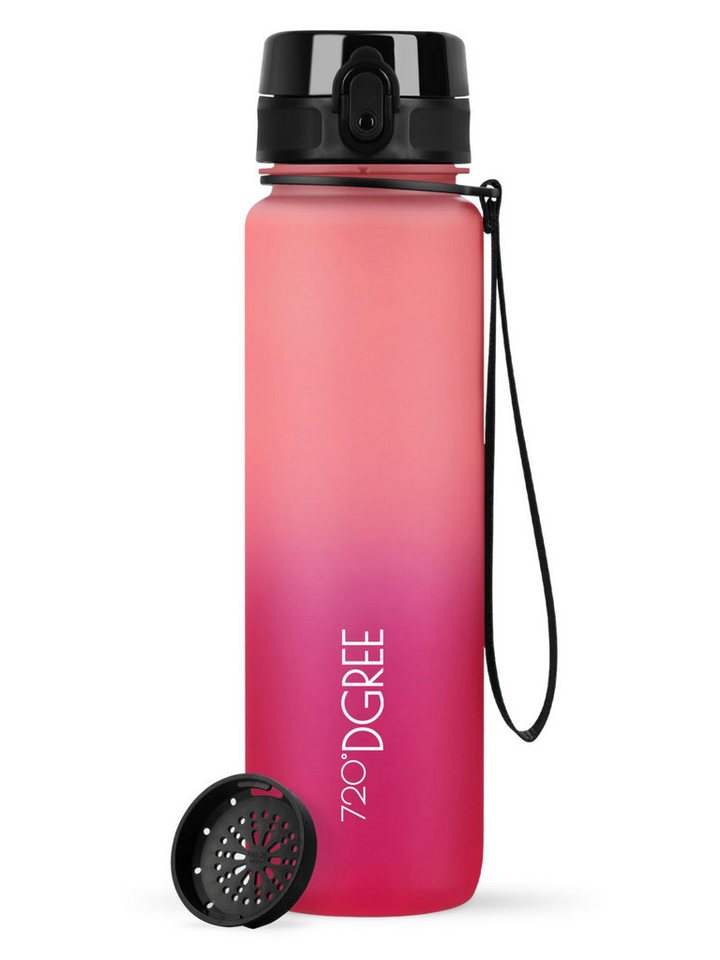 720°DGREE Trinkflasche Trinkflasche uberBottle softTouch mit Sieb flamingo pink/fuchsia 0,5l von 720°DGREE