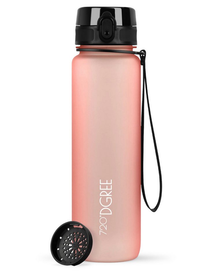 720°DGREE Trinkflasche Trinkflasche uberBottle softTouch mit Sieb flamingo pink 0,5l von 720°DGREE