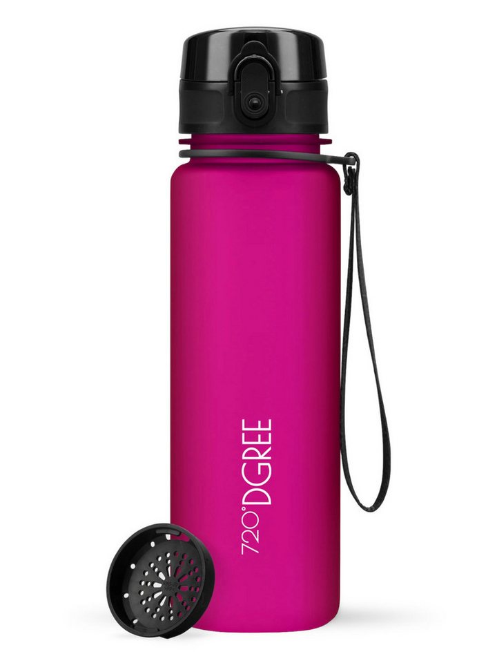 720°DGREE Trinkflasche Trinkflasche uberBottle softTouch mit Sieb fuchsia pink 0,5l von 720°DGREE