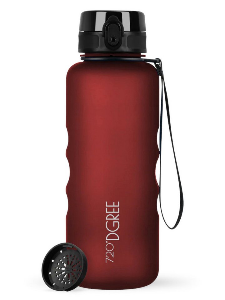 720°DGREE Trinkflasche Trinkflasche uberBottle softTouch mit Sieb imperial red 1,5l von 720°DGREE