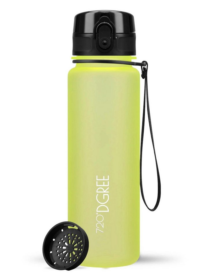 720°DGREE Trinkflasche Trinkflasche uberBottle softTouch mit Sieb lemon yellow 0,5l von 720°DGREE