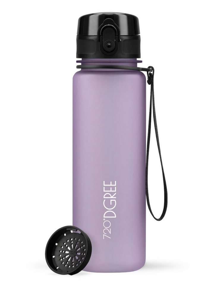 720°DGREE Trinkflasche Trinkflasche uberBottle softTouch mit Sieb lilac 0,5l von 720°DGREE