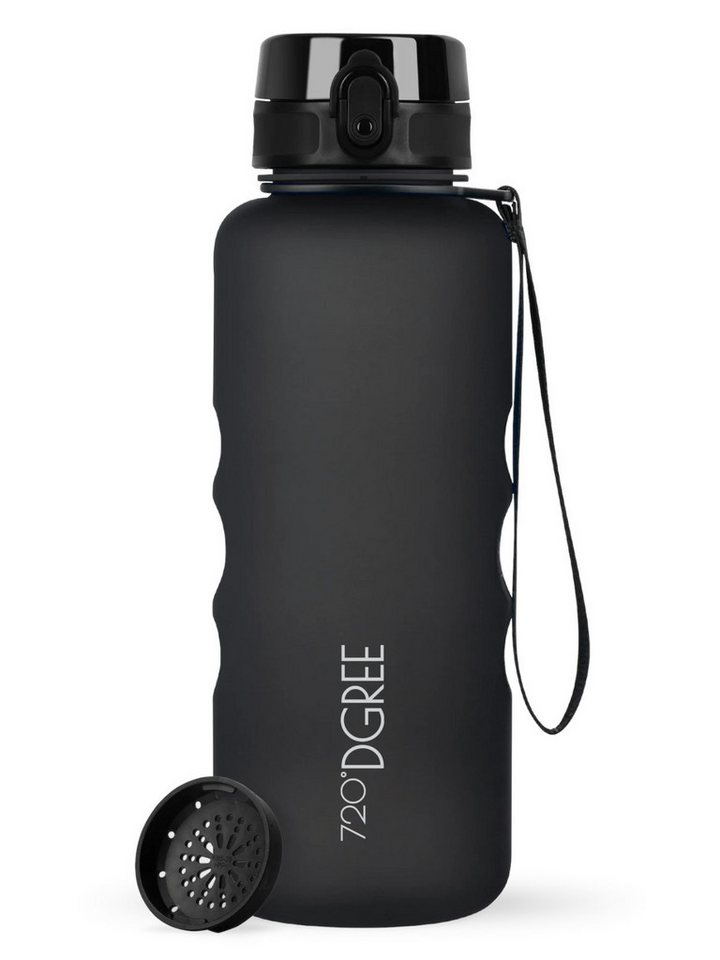 720°DGREE Trinkflasche Trinkflasche uberBottle softTouch mit Sieb onyx black 1,5l von 720°DGREE