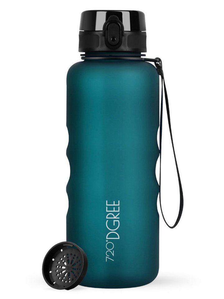 720°DGREE Trinkflasche Trinkflasche uberBottle softTouch mit Sieb smaragd green 1,5l von 720°DGREE