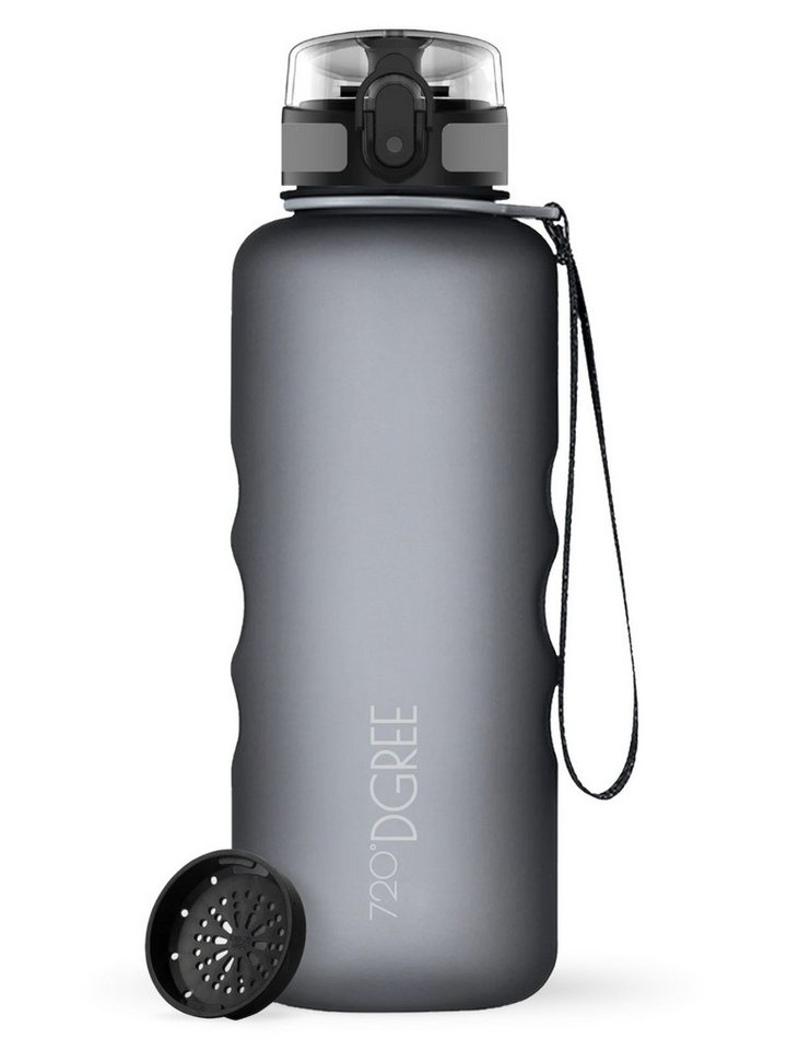 720°DGREE Trinkflasche Trinkflasche uberBottle softTouch mit Sieb stone gray 1,5l von 720°DGREE
