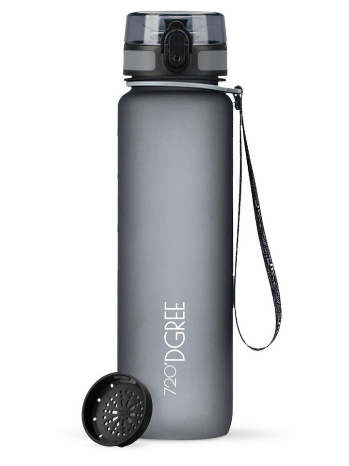 720°DGREE Trinkflasche Trinkflasche uberBottle softTouch mit Sieb stone grey 1l von 720°DGREE