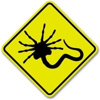 Alien Facehugger Gelbes Aluminium Warnschild/Vorsicht Zeichen von 734designs