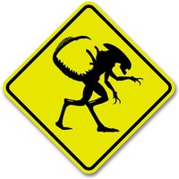 Aliens Xenomorph Crossing Straßenschild Aliens Xenomorph Crossing Straßenschild von 734designs