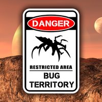 Danger Bug Terrain 12"x18" Aluminium Zeichen Danger Bug Terrain 12"x18" Aluminium Zeichen von 734designs
