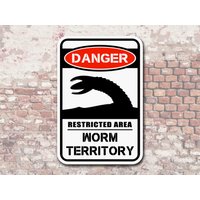 Danger Worm Territory 12"x18" Aluminium Schild Sci Fi Movie Decor Geschenk Danger Worm Territory 12"x18" Aluminium Schild Sci Fi Movie Decor Geschenk von 734designs