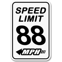 Geschwindigkeitslimit 88 Mph 12" X 18" Aluminium Zeichen Geschwindigkeitslimit 88 Mph 12" X 18" Aluminium Zeichen von 734designs