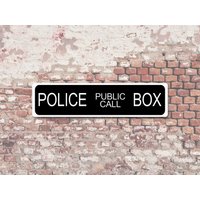 Polizei Call Box 6 "x 24" Aluminium Straßenschild Polizei Call Box 6 "x 24" Aluminium Straßenschild von 734designs