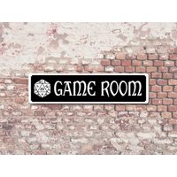Spielzimmer 6 "x 24" Aluminium Wand Türschild Plaque D20 Rpg Ttprg Dnd Rollenspiel Gaming Magie Spielzimmer 6 "x 24" Aluminium Wand Türschild Plaque D20 Rpg Ttprg Dnd Rollenspiel Gaming Magie von 734designs