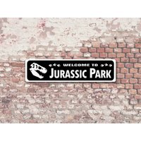 Welcome To Jurassic Park 6 "x 24" Aluminiumschild von 734designs