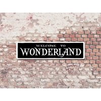 Willkommen Im Wunderland Aluminium Schild Alice Dekor Geschenkparty Willkommen Im Wunderland Aluminium Schild Alice Dekor Geschenkparty von 734designs