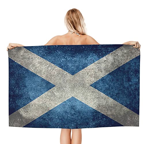 736 Campinghandtuch Flagge Von Schottland Mit Distressed Vintage Handtuch Mehrfarbig Saunatuch Schnelltrocknend Badehandtuch 80X130Cm Für Yoga, Picknick, Outdoor von 736