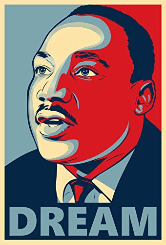777 Tri-Seven Entertainment "Martin Luther King Jr-Poster Dream Decor Black History Wandkunst, ungerahmt, 27,9 cm, 17,9 cm, mehrfarbig von 777 Tri-Seven Entertainment