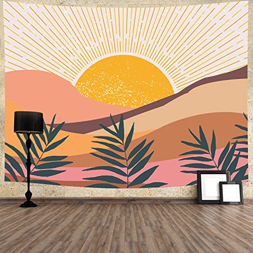 799 Wandtuch Abstrakte Sonne, Naturlandschaft Berg Abstrakte Linie Grüne Blätter Strandtuch Weiches Wanddekoration Landschaft Wandtücher, Für Wohnheim, Schlafzimmer, 100x150cm 799 Wandtuch Abstrakte Sonne, Naturlandschaft Berg Abstrakte Linie Grüne Blätter Strandtuch Weiches Wanddekoration Landschaft Wandtücher, Für Wohnheim, Schlafzimmer, 100x150cm von 799