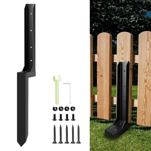 Thickened Fence Post Repair Kit, eavy Duty Ground Spike, Fix Broken 4x4/6x6 Wood Fence Post Support, for Tilted or Broken Wooden Fence Posts(1 Pack/Black) Thickened Fence Post Repair Kit, eavy Duty Ground Spike, Fix Broken 4x4/6x6 Wood Fence Post Support, for Tilted or Broken Wooden Fence Posts(1 Pack/Black) von 7CDXD