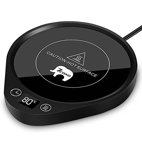 Intelligenter Tassenwärmer Elektrisch mit Anpassbare 2-12H Erhitzungszeit und Automatische Abschaltzeit, 4H-Auto-Shut-Off und mit 3 Temperatureinstellungen zum Erhitzen Kaffeewärmer von 7CDXD