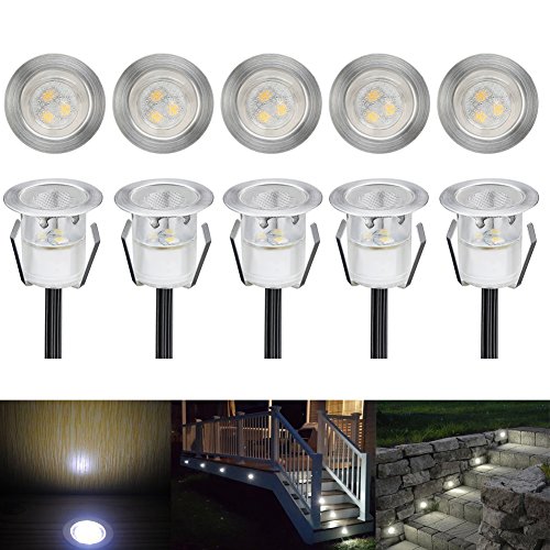 CHNXU 10er Set Terrassen Einbaustrahler LED Bodeneinbaustrahler Ø30mm 0.6W Aussen DC12V Kaltes Weiß IP67 Wasserdicht LED Einbauleuchten Deckenstrahler für Küche Garten Treppen Bad Balkon CHNXU 10er Set Terrassen Einbaustrahler LED Bodeneinbaustrahler Ø30mm 0.6W Aussen DC12V Kaltes Weiß IP67 Wasserdicht LED Einbauleuchten Deckenstrahler für Küche Garten Treppen Bad Balkon von CHNXU