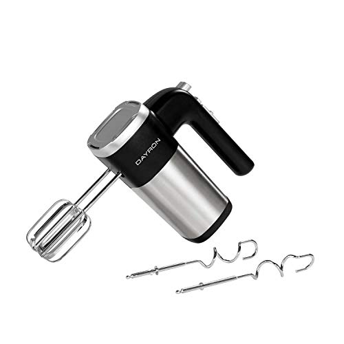 Handmixer, Retro, 500 W, Schwarz/Silber Dayron von 7H DAYRON