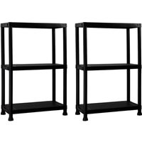 2er-Pack Harzregale mit 3 Böden, 75kg, 61x31x91cm, 7house 2er-Pack Harzregale mit 3 Böden, 75kg, 61x31x91cm, 7house von 7H SEVEN HOUSE