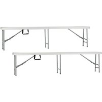 2er-Pack Klappbare Catering-Bänke Weiß 180x28x43cm 7house von 7H SEVEN HOUSE