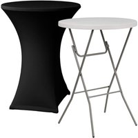 7house Rundes Klapptisch-Set mit Husse für Gastronomie 80x110cm von 7H SEVEN HOUSE