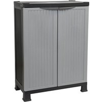 Niedriger Outdoor-Harzschrank mit 1 Regal 92x68x39cm 7house von 7H SEVEN HOUSE