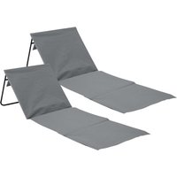 2er-Pack gepolsterte, faltbare Strandmatten mit Rückenlehne 149,5 x 50,5 x 42 cm 7house 2er-Pack gepolsterte, faltbare Strandmatten mit Rückenlehne 149,5 x 50,5 x 42 cm 7house von 7HOUSE