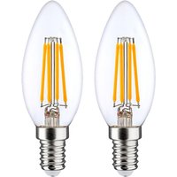 2er-Pack LED-Filament-Kerzenlampen E14 4W Equi.40W 470lm 2700K 25000H 7hsevenon Premium 2er-Pack LED-Filament-Kerzenlampen E14 4W Equi.40W 470lm 2700K 25000H 7hsevenon Premium von 7HSEVENON