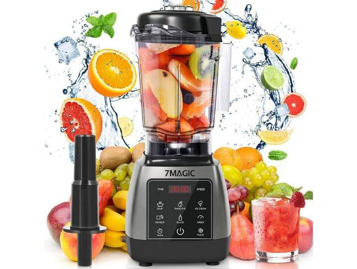 7MAGIC Standmixer Pulsfunktion, Timer, 5 intelligentes Programm Smoothie Maker, 2000 W, max. 28.000 U/min Hochleitungsmixer mit Touchpanel LED Display 7MAGIC Standmixer Pulsfunktion, Timer, 5 intelligentes Programm Smoothie Maker, 2000 W, max. 28.000 U/min Hochleitungsmixer mit Touchpanel LED Display von 7MAGIC