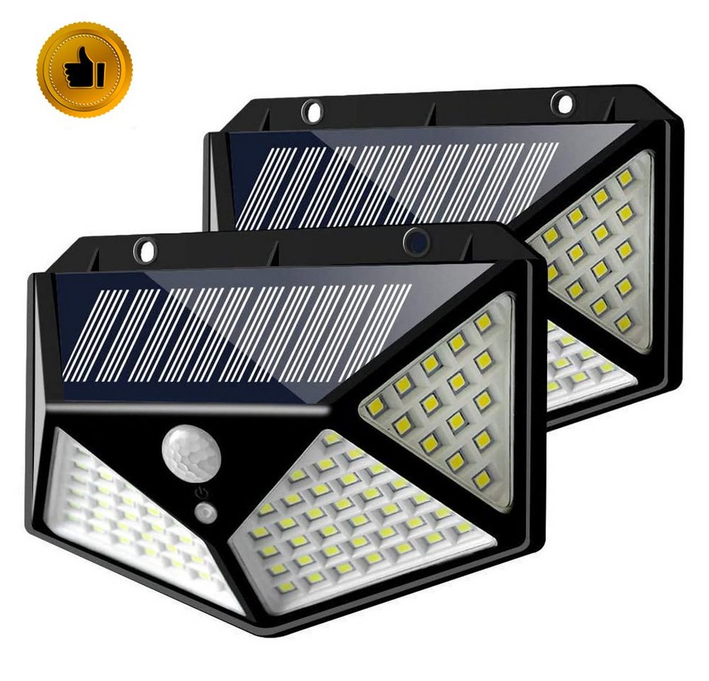 LifeImpree Außen-Wandleuchte, 2er Packs LED Solarleuchten für den Außenbereich von LifeImpree