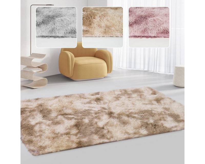 Langflor-Teppich Superweicher flauschiger moderner Schlafzimmerteppich, Fuzzy Teppiche, MULISOFT, rechteckig, Höhe: 37 mm, B 80cm x L 150cm von MULISOFT