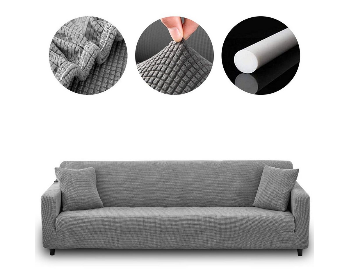 Sofahusse Sofadecken Moderne Couchbezug Sofabezüge mit Armlehne, MULISOFT, Stretch Sofabezug Elastische Couchbezug Sofa Abdeckung von MULISOFT