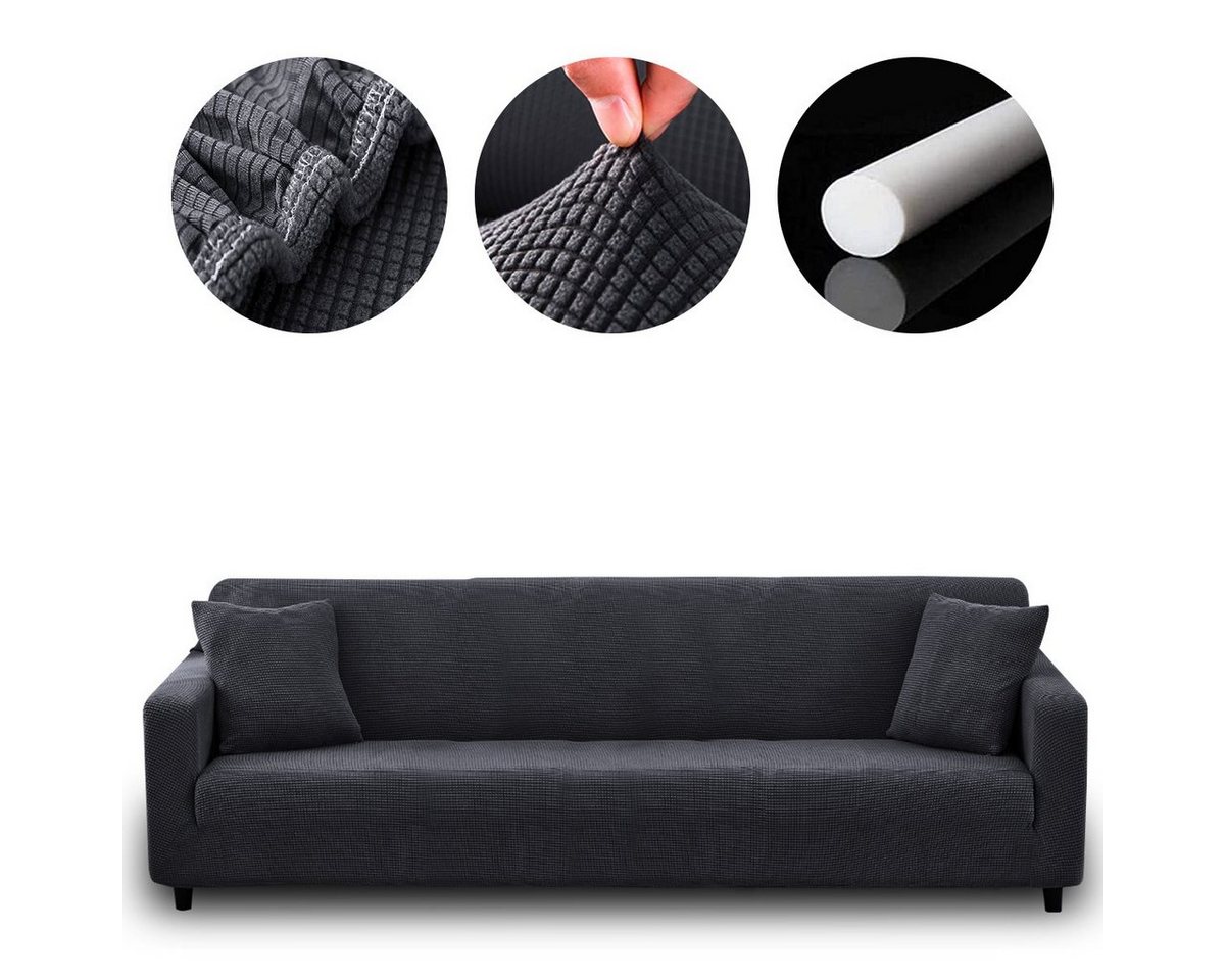 Sofahusse Sofadecken Moderne Couchbezug Sofabezüge mit Armlehne, MULISOFT, Stretch Sofabezug Elastische Couchbezug Sofa Abdeckung von MULISOFT
