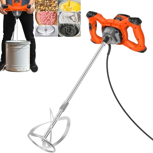 Mörtelrührer 2600W, 6-Stufen Elektro Rührgerät 0-1700U/min Mischer für Beton Mörtel Farbe, Mischer Mörtelmischer Ergonomisch,Rührwerke, Ideal for Mixing Feed für Beton Farbe Mörtel Mörtelrührer 2600W, 6-Stufen Elektro Rührgerät 0-1700U/min Mischer für Beton Mörtel Farbe, Mischer Mörtelmischer Ergonomisch,Rührwerke, Ideal for Mixing Feed für Beton Farbe Mörtel von 7Sevenjokers