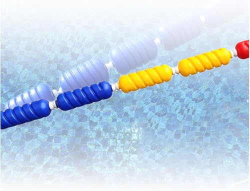 LNNW Schwimmbecken Lane Seil Schwimmende Pool-Sicherheitsbarriere zur Trennung von Schwimmbahnen in Pools mit schwimmenden spiralförmigen Bahnlinien Swimmingpool Sicherheitsteiler(Nylon,12m/40ft) von 7UIYgtyO