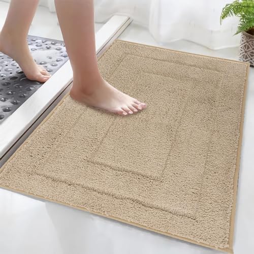 7VSTOHS Badematte 50x80cm, Saugfähige Badematte Anti-Rutsch, Saugfähige Badematte aus Mikrofaser, Ultra Weicher und Wasserabsorbierender Badteppich, Waschmaschinenfest für Bad, Wanne und Dusche von 7VSTOHS