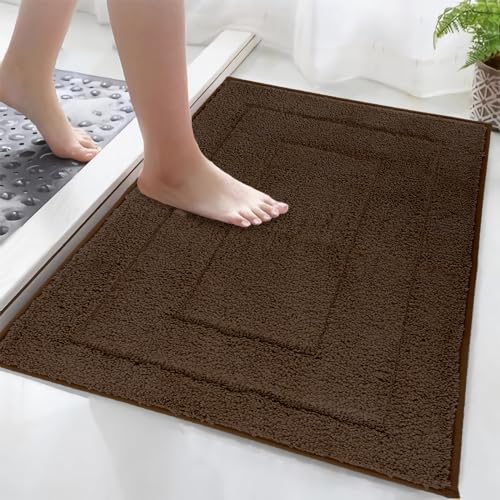 7VSTOHS Badematte 60x90cm, Saugfähige Badematte Anti-Rutsch, Saugfähige Badematte aus Mikrofaser, Ultra Weicher und Wasserabsorbierender Badteppich, Waschmaschinenfest für Bad, Wanne und Dusche von 7VSTOHS