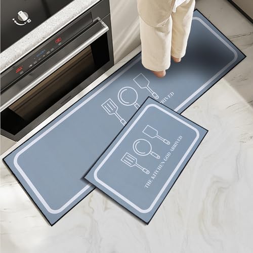 7VSTOHS Küchenteppiche 2 Stück, Rutschfestes Küchenmatten, Waschbare Küchenmatten und Teppiche Set, für Flur Läufer, Esszimmer, Eingang und Türmatte Set 7VSTOHS Küchenteppiche 2 Stück, Rutschfestes Küchenmatten, Waschbare Küchenmatten und Teppiche Set, für Flur Läufer, Esszimmer, Eingang und Türmatte Set von 7VSTOHS